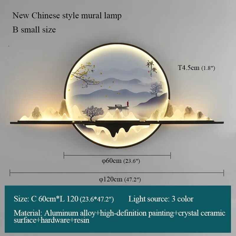 Modern Chinese-Style LED Wall Sconce – Creative Indoor Picture Lamp