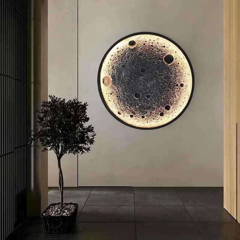 Lunar Glow 3D Relief Moon Wall Lamp – Creative Decorative LED Art Light