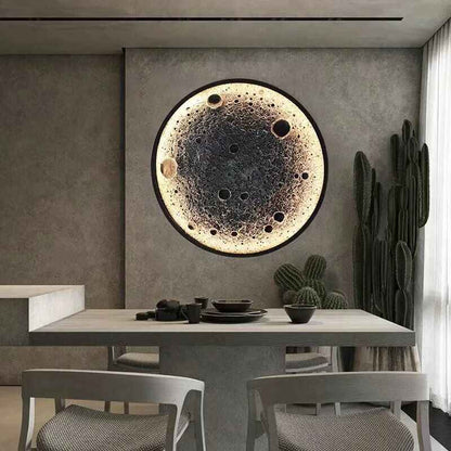 Lunar Glow 3D Relief Moon Wall Lamp – Creative Decorative LED Art Light