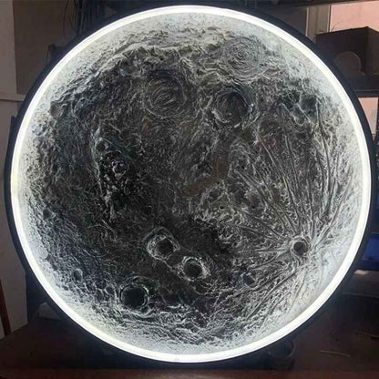 Lunar Glow 3D Relief Moon Wall Lamp – Creative Decorative LED Art Light