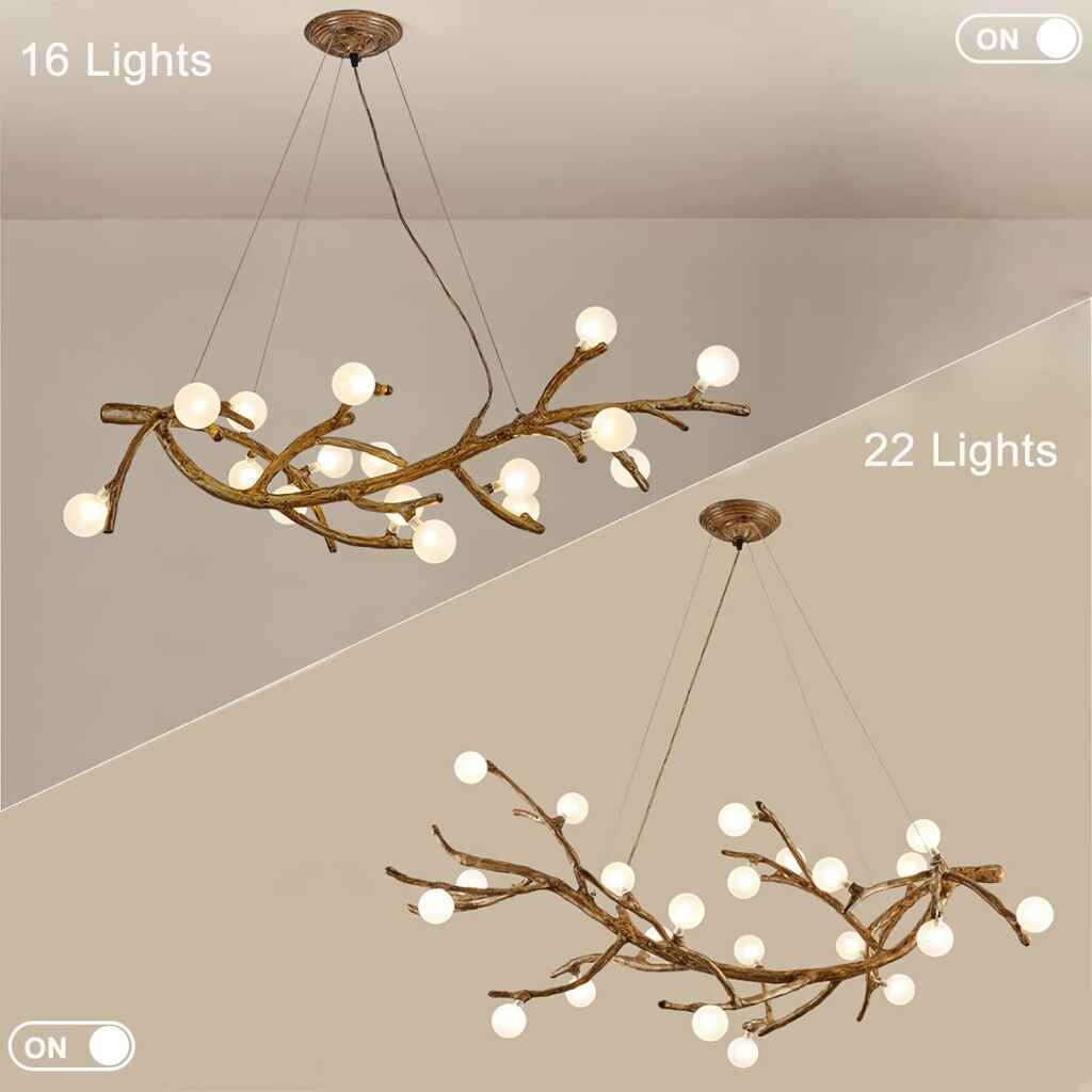 Modern Nordic LED Branch Chandelier – Vintage Tree Art Pendant Lighting