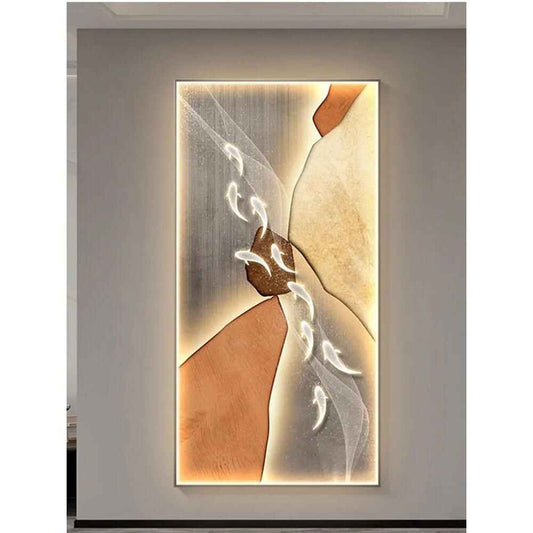 Modern Abstract Fish Art LED Wall Lamp for Corridor & Living Room