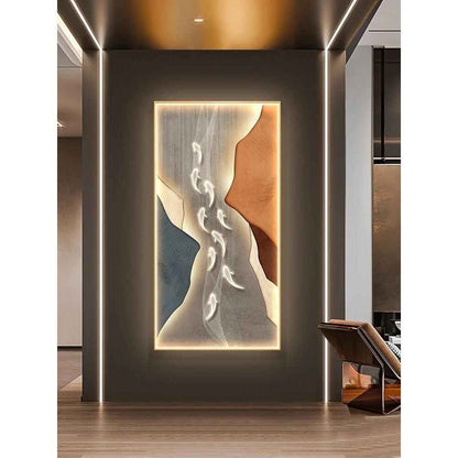 Modern Abstract Fish Art LED Wall Lamp for Corridor & Living Room