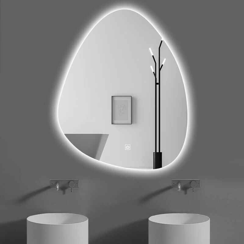 Modern Rectangular Smart LED Bathroom Mirror with Bluetooth Speaker & Adjustable Light