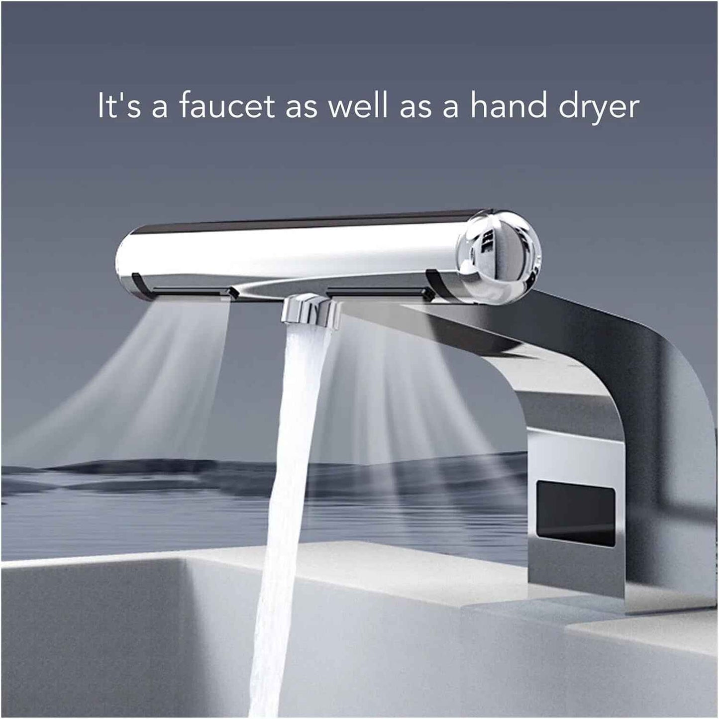 Classic Dual-Function Sensor Faucet with Integrated Air Hand Dryer