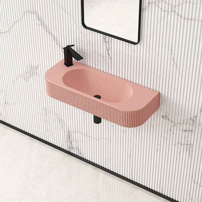 Luxe Wall-Hung Stone Resin Bathroom Basin