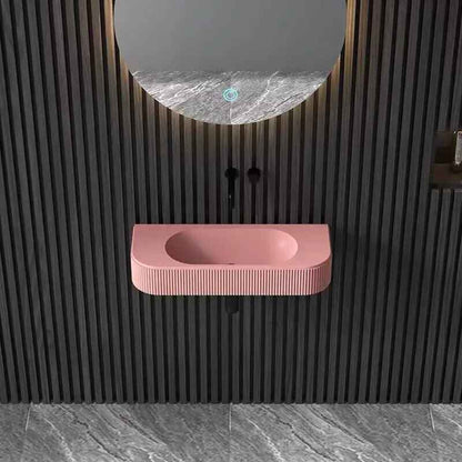 Luxe Wall-Hung Stone Resin Bathroom Basin