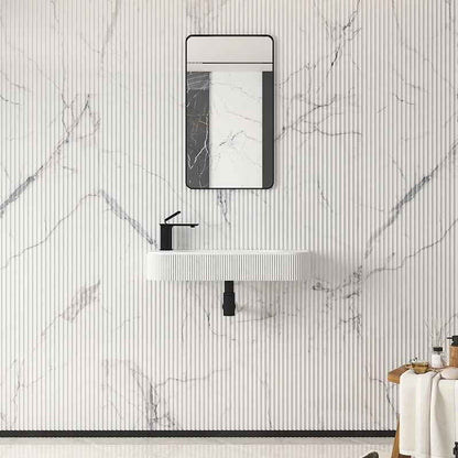 Luxe Wall-Hung Stone Resin Bathroom Basin