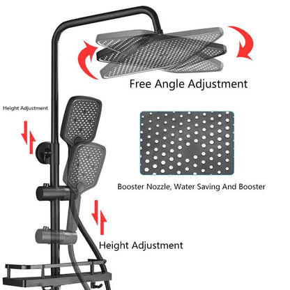Thermostatic Digital Display Rainfall Shower Set – Eco-Friendly Hydro-Power