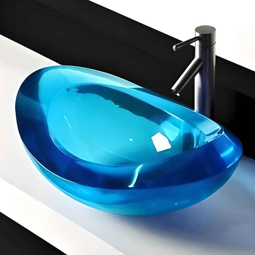 Elegant Oval Resin Wash Basin – Vibrant Countertop Sink for Modern Bathrooms