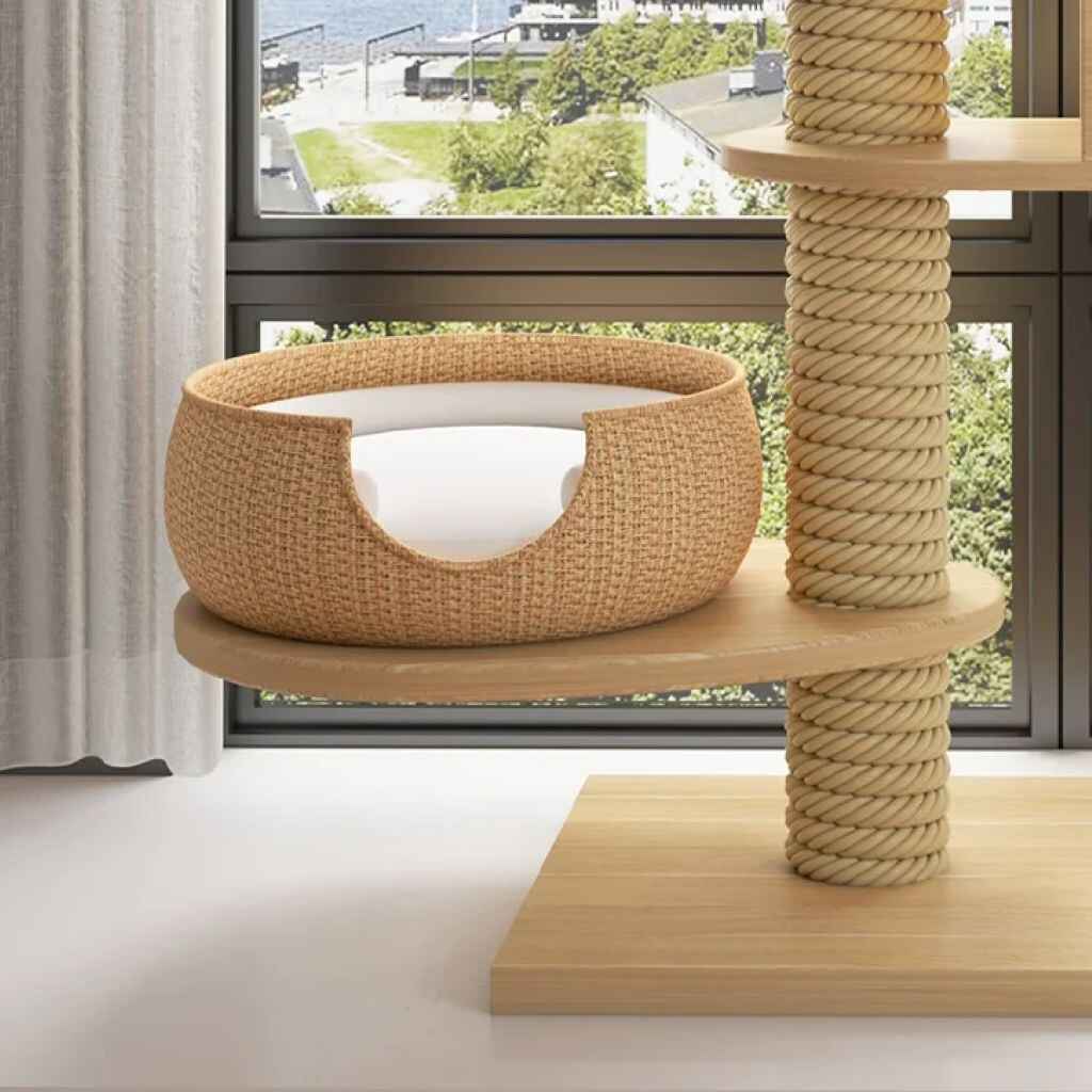 Luxurious Multi-Level Cat Tree Tower with Scratching Posts and Condo Playhouse