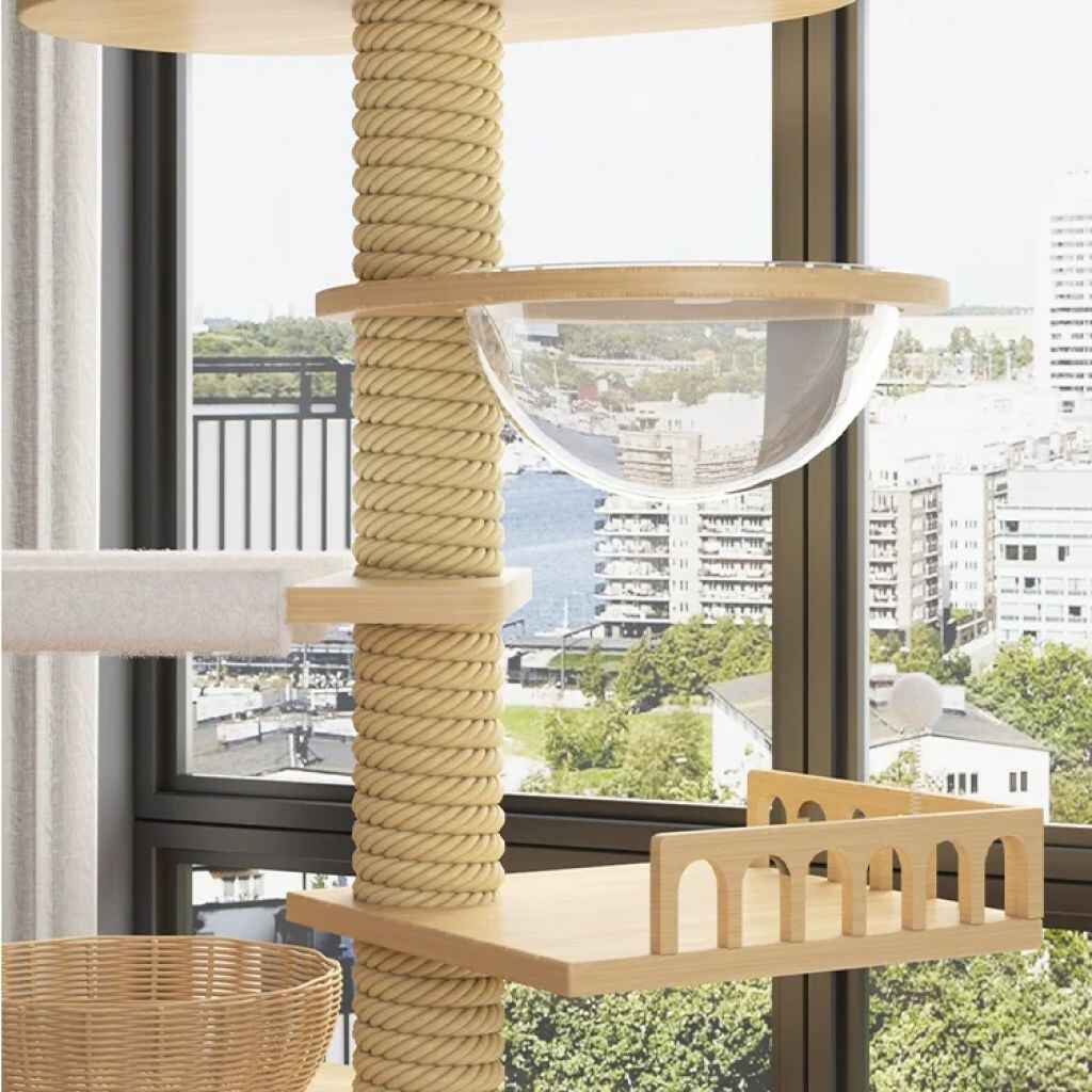 Luxurious Multi-Level Cat Tree Tower with Scratching Posts and Condo Playhouse