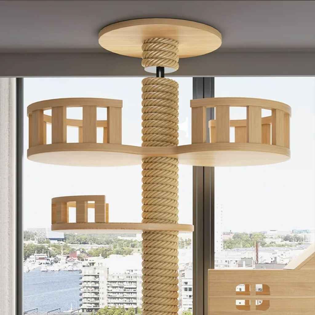 Luxurious Multi-Level Cat Tree Tower with Scratching Posts and Condo Playhouse