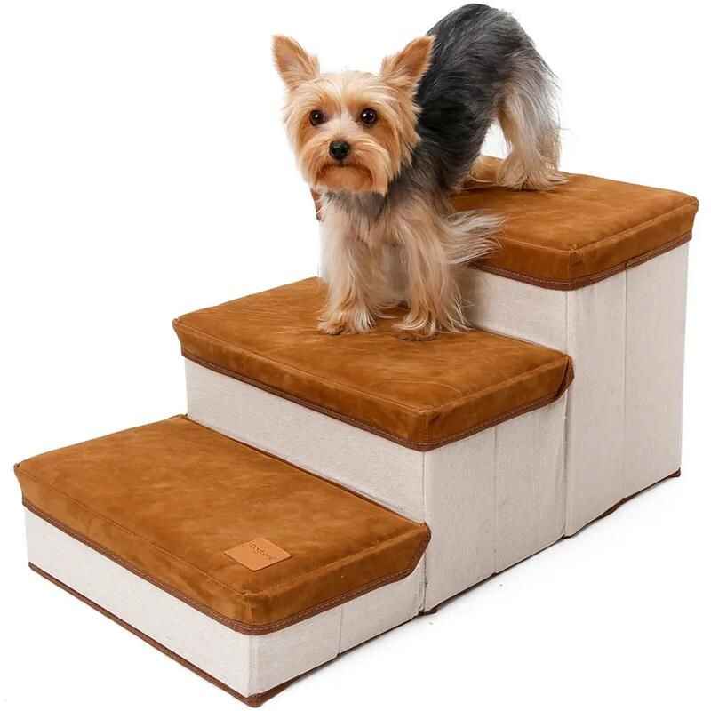 Multi-Purpose Dog Steps with Storage – Pet Stairs and Ramp for Small Dogs and Cats