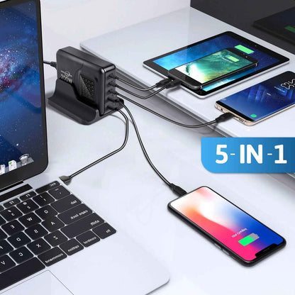 200W GaN Universal Fast Charger 1 Laptop 3 Phones and 1 Tab