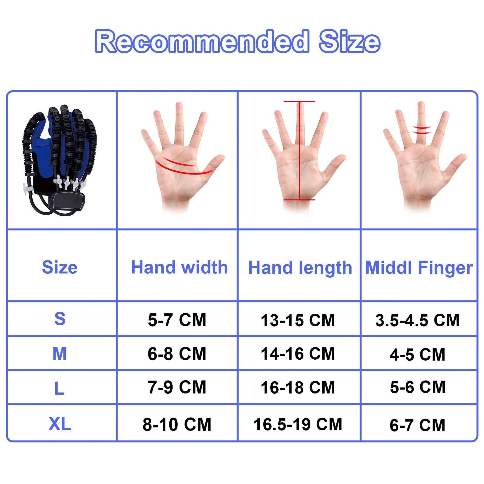 Smart Rehabilitation Massage Glove for Stroke & Hemiplegia Hand Recovery size