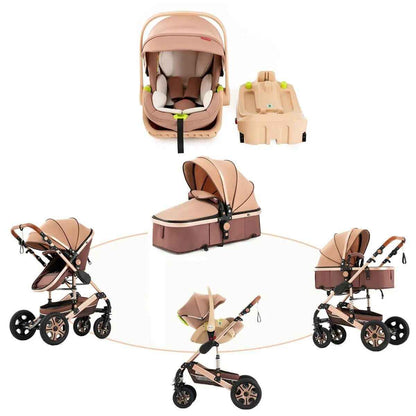 5-IN-1 Luxury Travel Baby Stroller with Car Seat Portable, Foldable and Durable.