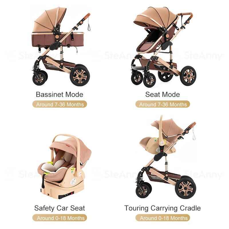 5-IN-1 Luxury Travel Baby Stroller with Car Seat Portable, Foldable and Durable.