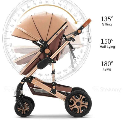 5-IN-1 Luxury Travel Baby Stroller with Car Seat Portable, Foldable and Durable.