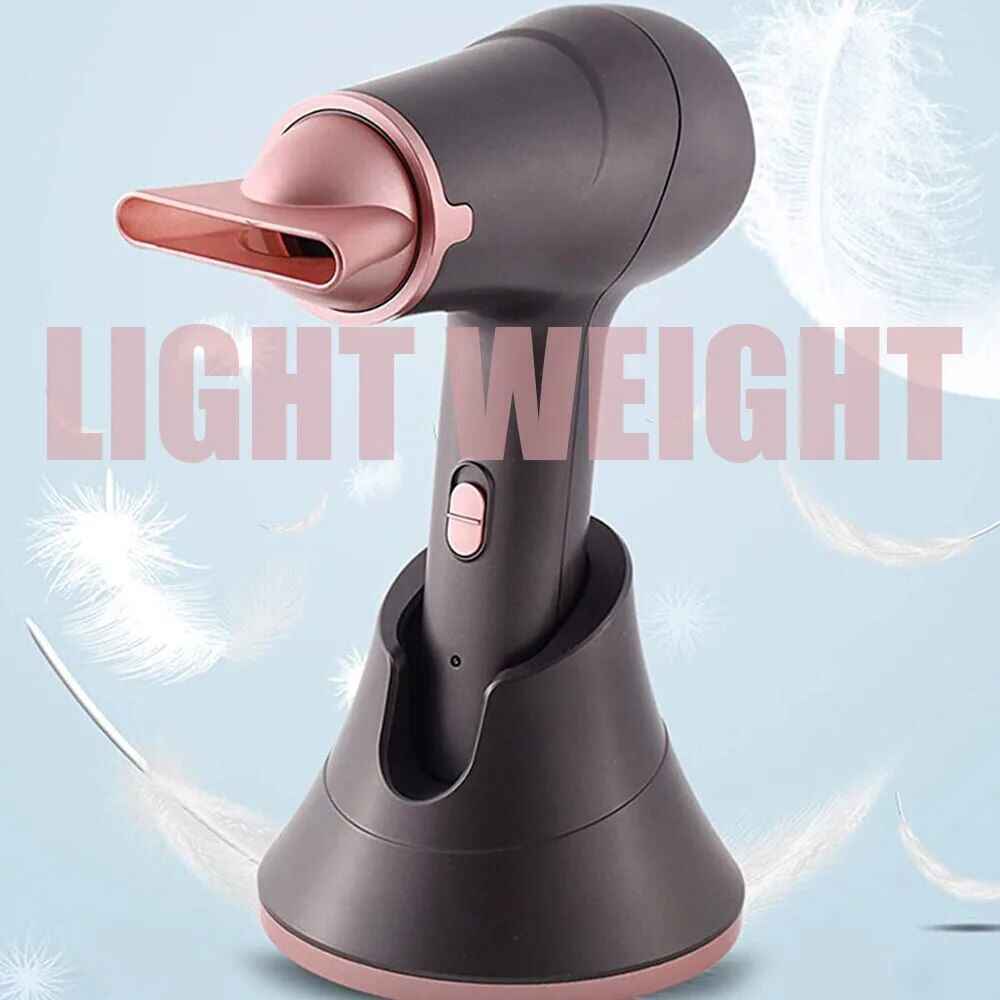 Cordless Rechargeable Portable Hair Dryer Pink  Lighweight