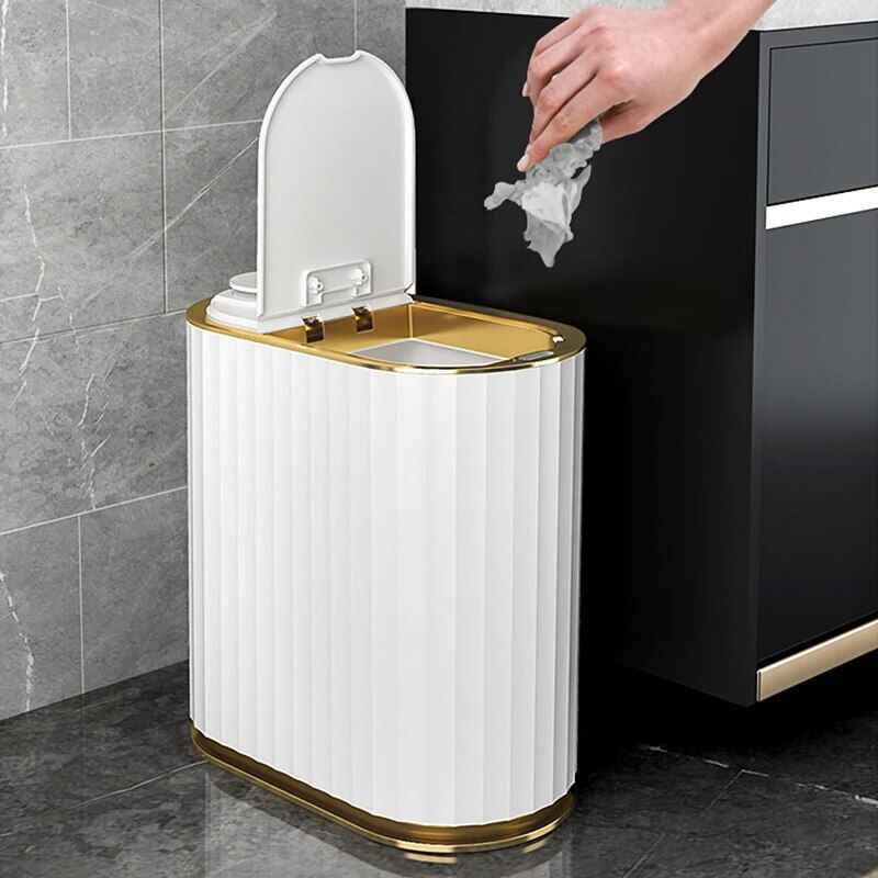 Smart Touchless Sensor Trash Can – Eco-Friendly Electric Garbage Bin