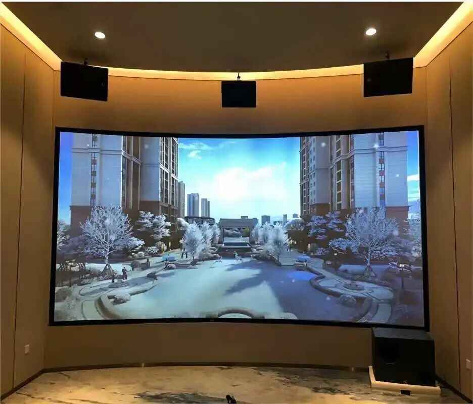 HD 3D Curved Frame Projector Screen – Ideal for Home Cinema and Auditoriums