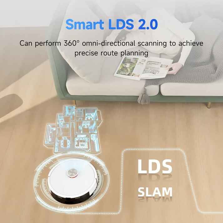 Smart Home Robot Vacuum Cleaner with Mop & Automatic Dust Collection