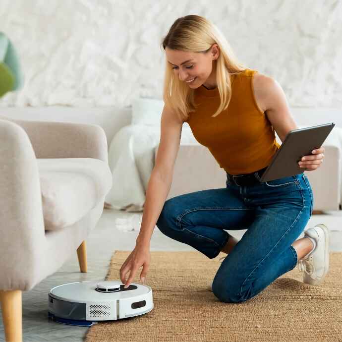 Smart Home Robot Vacuum Cleaner with Mop & Automatic Dust Collection