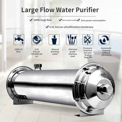 Ultra-Pure 1000L Stainless Steel Water Filter – Direct Drink, Ultrafiltration Home System