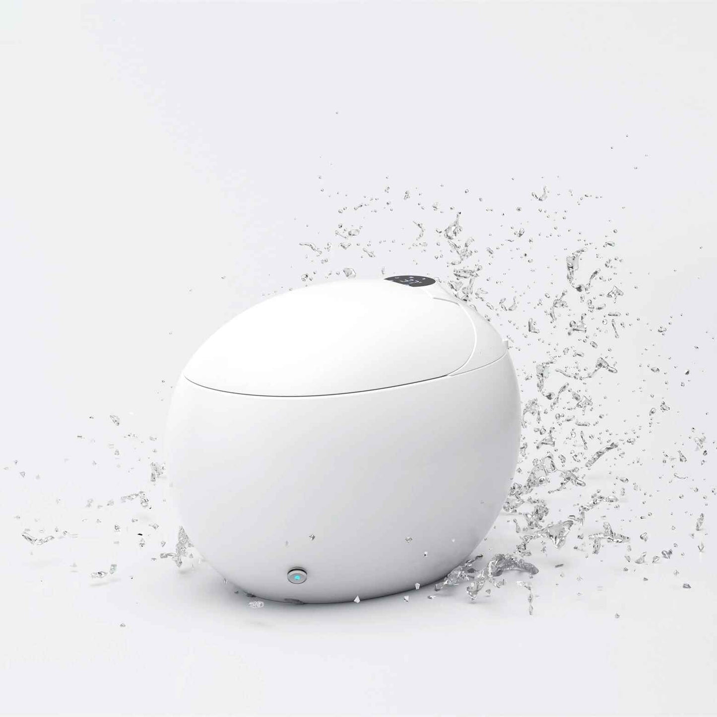 Deluxe Egg-Shaped Smart Toilet with Foot Flush and Warm Air Drying