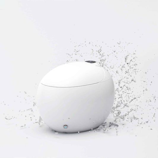 Deluxe Egg-Shaped Smart Toilet with Foot Flush and Warm Air Drying