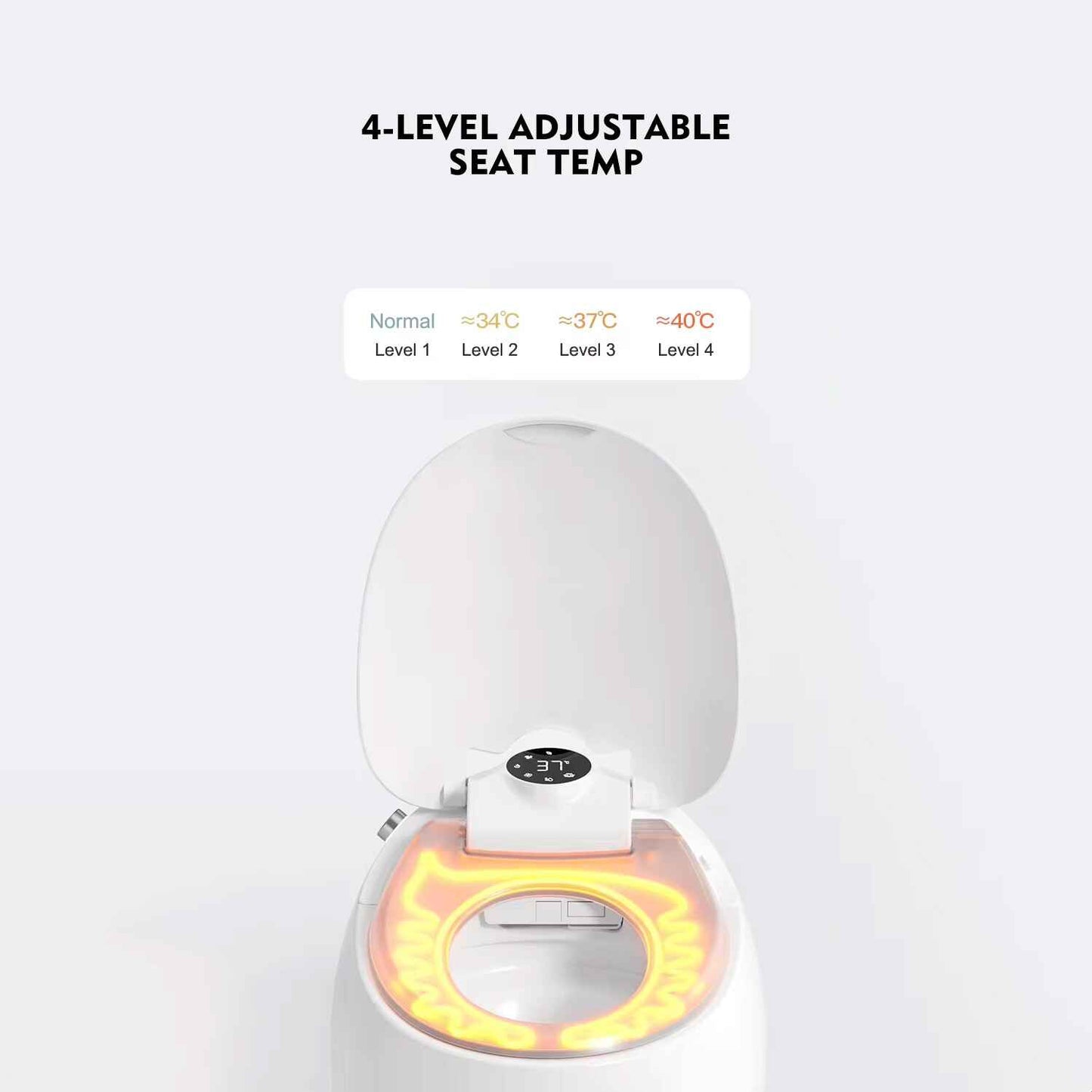 Deluxe Egg-Shaped Smart Toilet with Foot Flush and Warm Air Drying