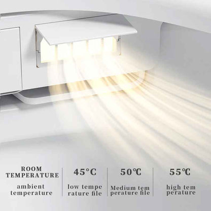 Deluxe Egg-Shaped Smart Toilet with Foot Flush and Warm Air Drying