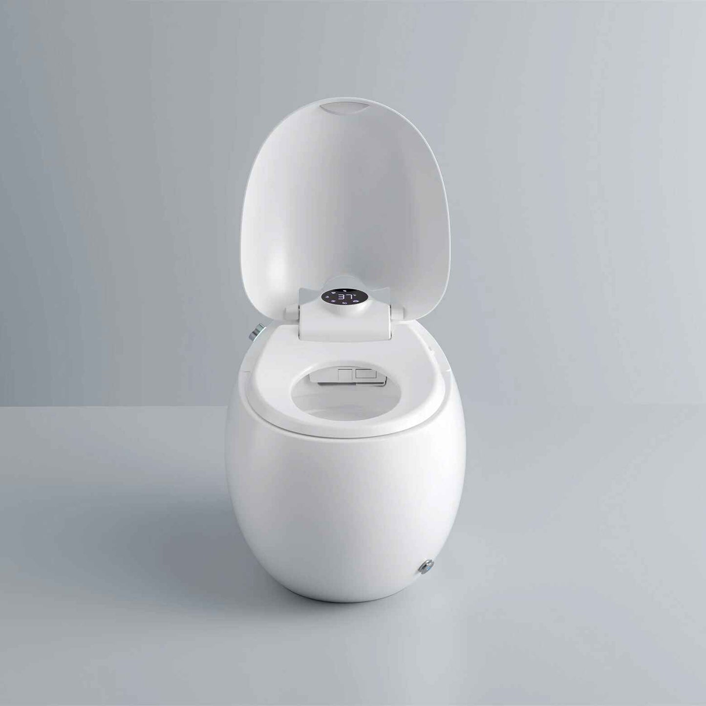 Deluxe Egg-Shaped Smart Toilet with Foot Flush and Warm Air Drying