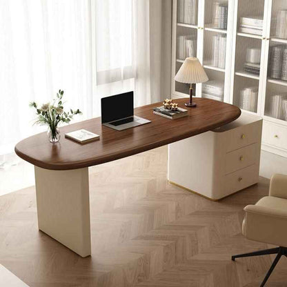 Modern Simplicity French Computer Desk with Storage