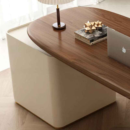 Modern Simplicity French Computer Desk with Storage