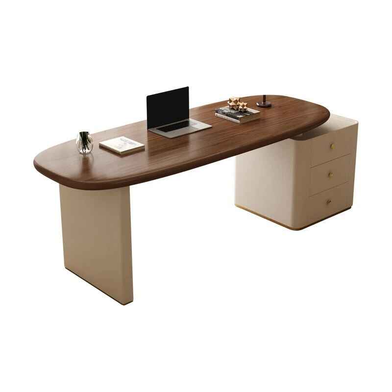 Modern Simplicity French Computer Desk with Storage