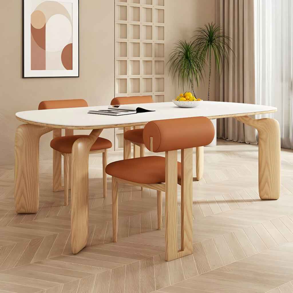 Luxurious Modern Oval Wood Dining Table for Elegant Spaces