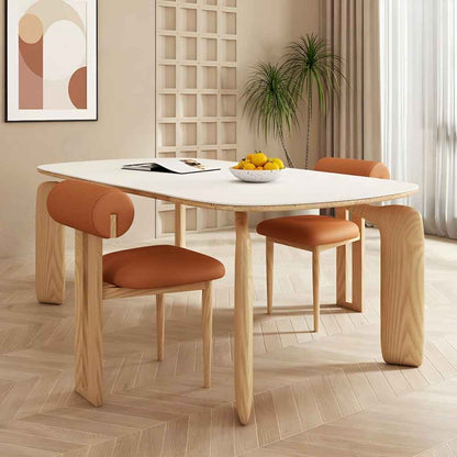 Luxurious Modern Oval Wood Dining Table for Elegant Spaces