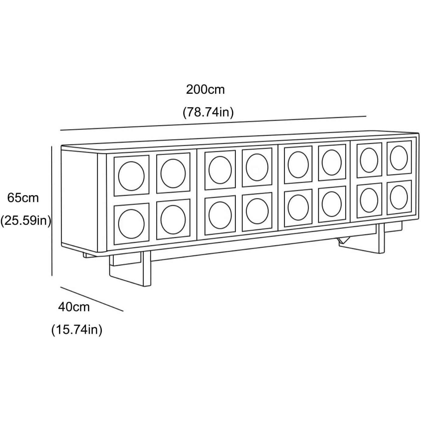 Scandinavian-Style Retro Wooden TV Stand