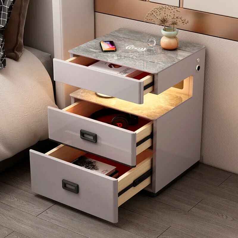 Smart Gamer Bedroom Cabinets Side Table