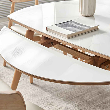 Expandable Nordic Dining Table for 6 – Modern Minimalist Home Furniture