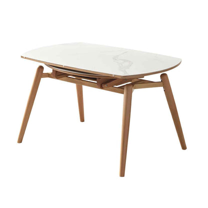 Expandable Nordic Dining Table for 6 – Modern Minimalist Home Furniture