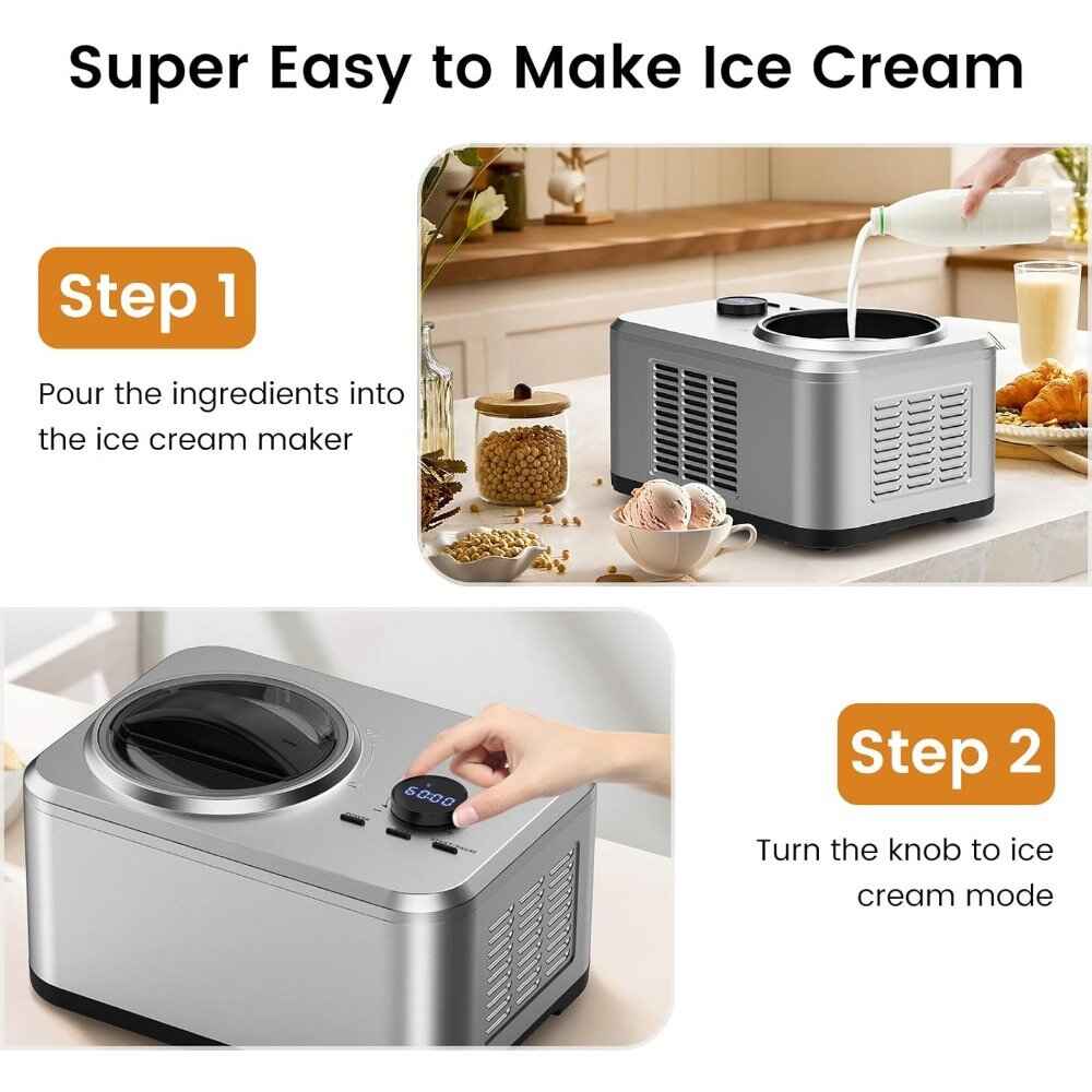 1.6 Quart Fully Automatic Ice Cream Maker