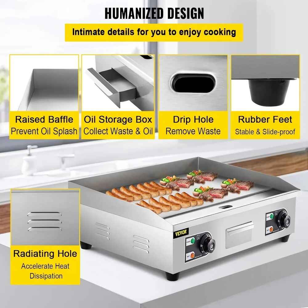 Electric 29" Commercial Teppanyaki Flat Top Griddle