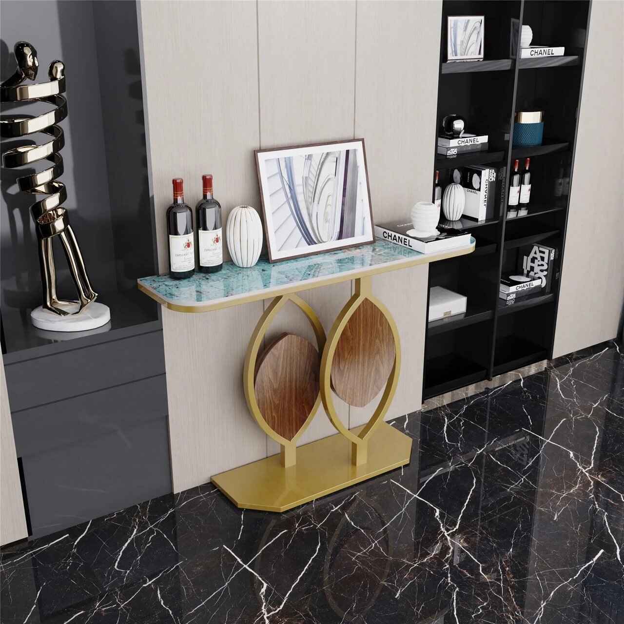 Modern Gold Console Table