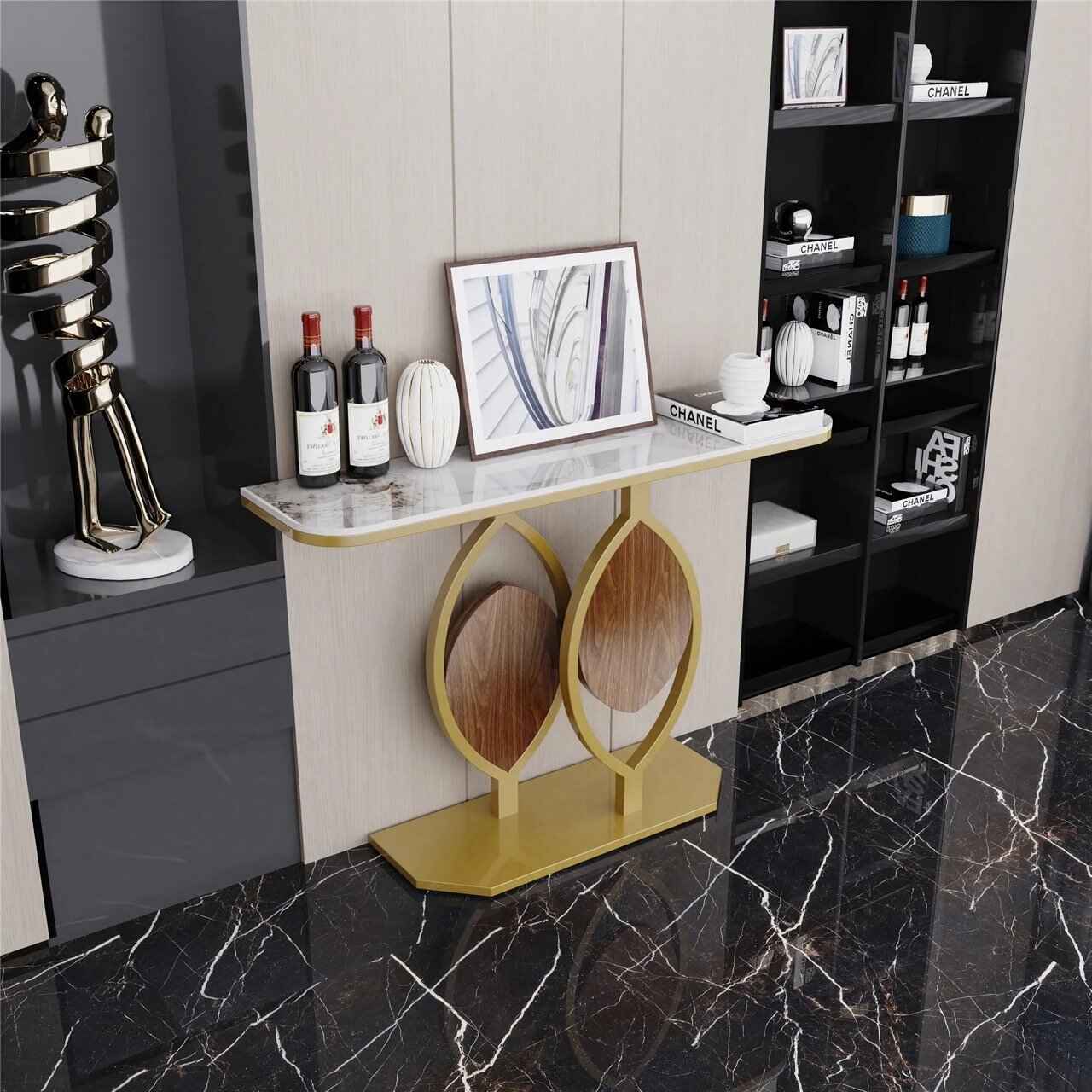 Modern Gold Console Table