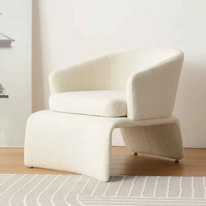 Italian Simple Teddy Velvet Fabric Sofa Chair