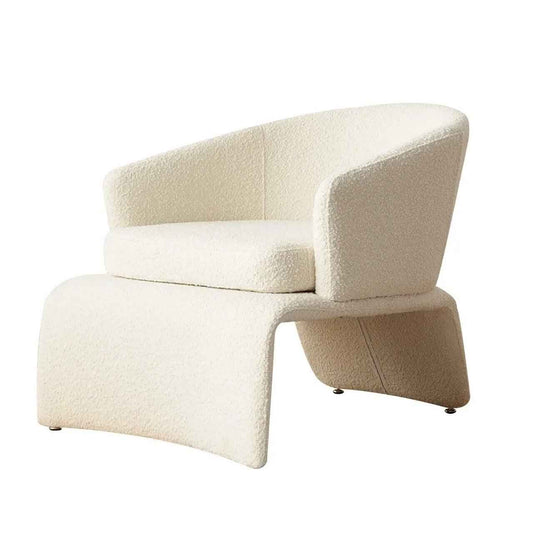 Italian Simple Teddy Velvet Fabric Sofa Chair