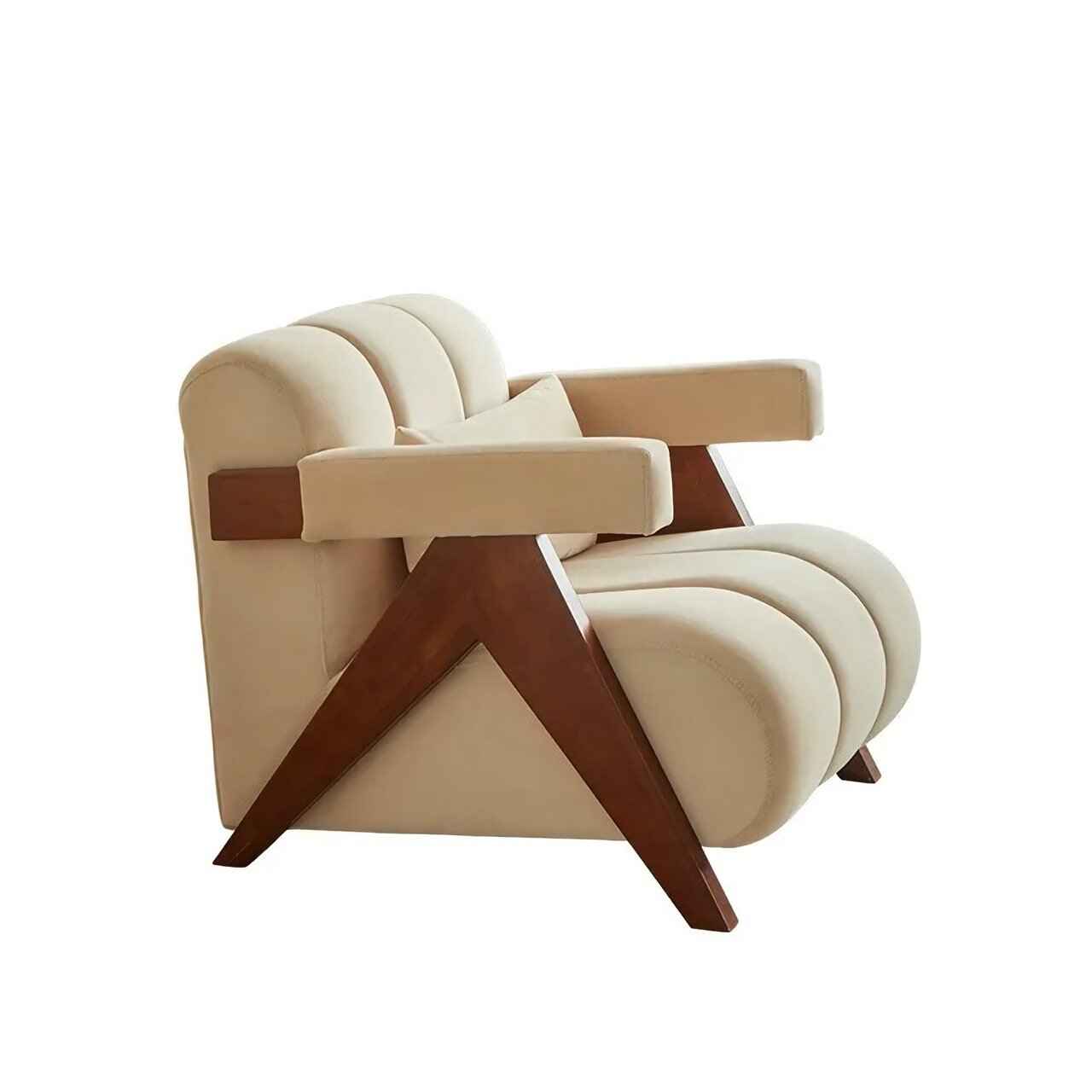 Wabi-sabi Style Sherpa Designer Sofa Chair